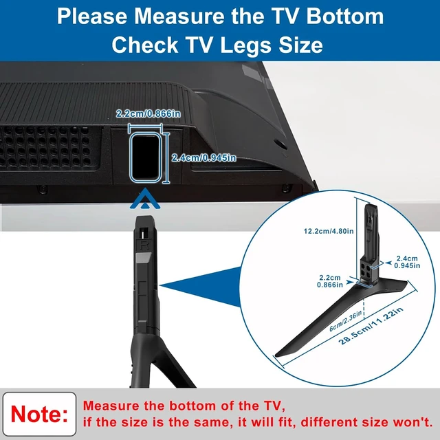 Alt view image 3 of 7 - TV Legs for , Exclusive Only for UA65TU7000K UN65TU7000F UN65TU7000G UN65TU700DF 2020 Model TV Legs Replacement, NOT Universal, Not for Other Models, with Cable Ties, Screwless Install