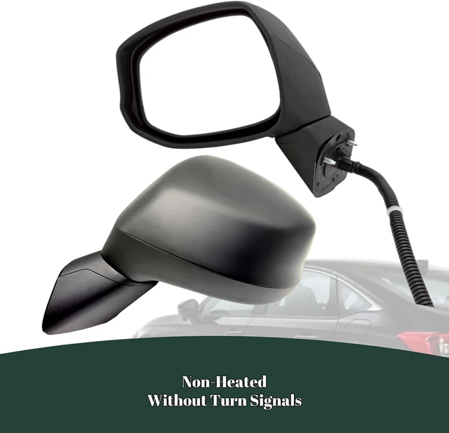 Alt view image 6 of 6 - Left Driver Side Mirror Compatiable With 2012-2015 Honda Civic Power Adjustable, 3-Pin (Black) Replaces #76252TR0A01
