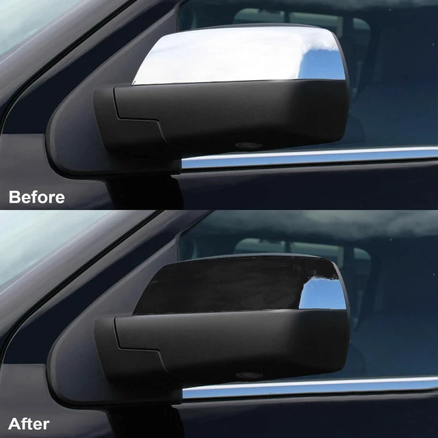 Alt view image 2 of 7 - Pair Gloss Black Mirror Caps Cover Compatible with GMC Chevrolet Silverado Sierra 1500 2014-2018/2500 HD 3500 HD 2015-2018 Pick up Replacement for 22919757,22919758.