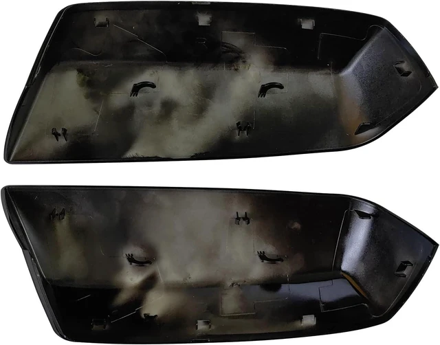 Alt view image 4 of 7 - Pair Gloss Black Mirror Caps Cover Compatible with GMC Chevrolet Silverado Sierra 1500 2014-2018/2500 HD 3500 HD 2015-2018 Pick up Replacement for 22919757,22919758.