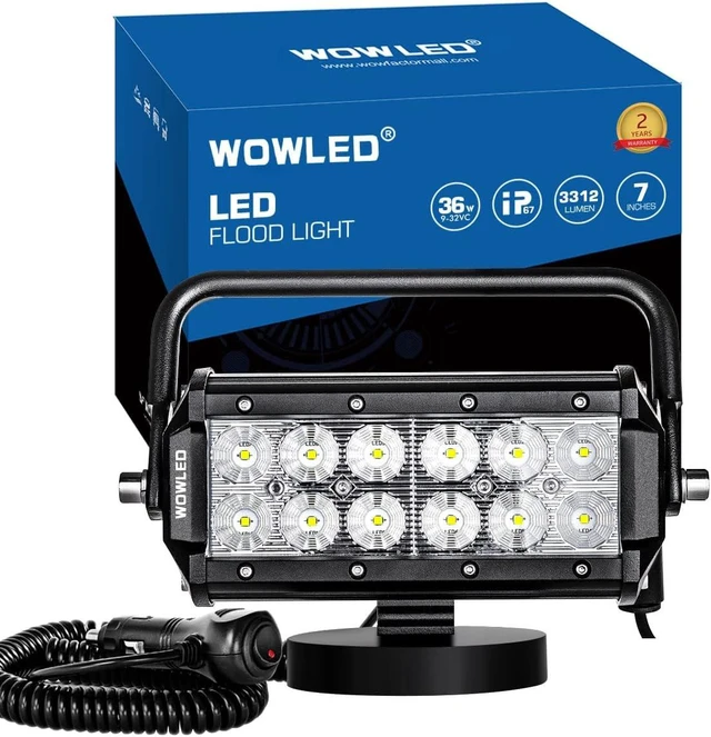 Main image of 36W LED Work Light Magnetic Base Mount Portable LED Light Flood for Car SUV Boat Bar Truck Driving Lamp Fog Lights