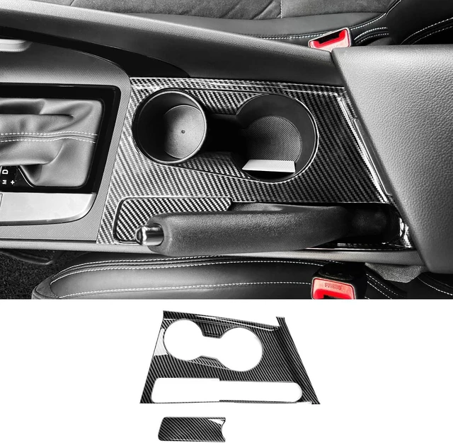 Main image of Carbon Fiber Style Car Water Cup Holder Trim Cover Interior Compatible with Hyundai Elantra CN7 N Line