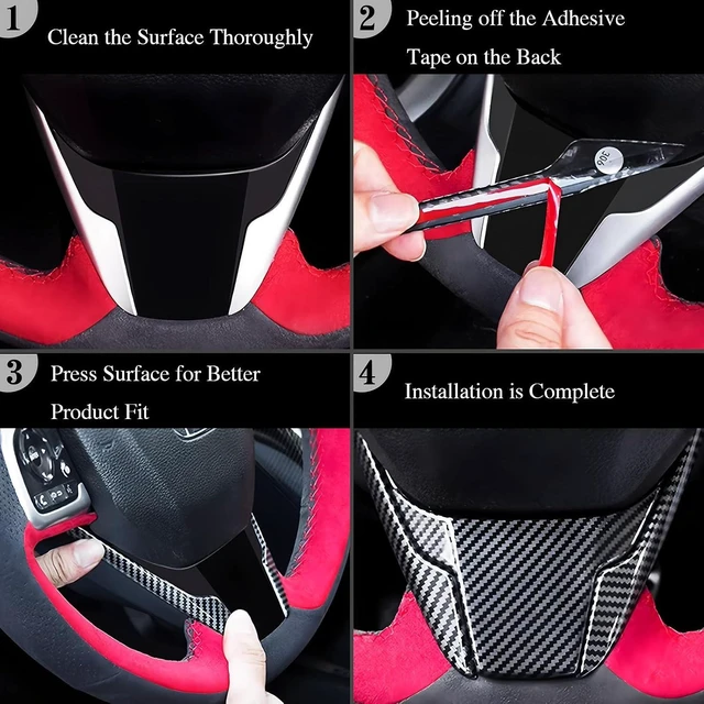 Alt view image 7 of 7 - Carbon Fiber Style Car Air Flow Intake Cover,Air Flow Intake Hood Scoop Vent Cover Trim,Side Vent Bonnet Cover Compatible with Kia Stinger Accessories