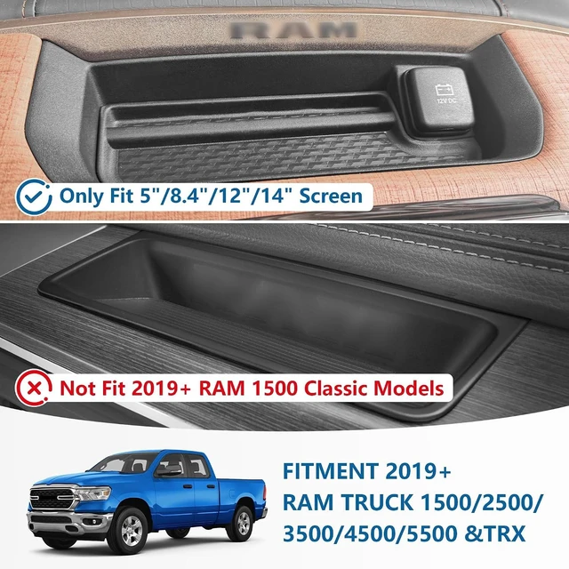 Alt view image 6 of 7 - Phone Mount for Dodge RAM Truck 1500/2500/3500 & TRX 2019+ Accessories, Dash Platform Phone Mount Magsafe Fit 5"/8.4"/12"/14" Screen, Cell Phone Holder for NATO Rail