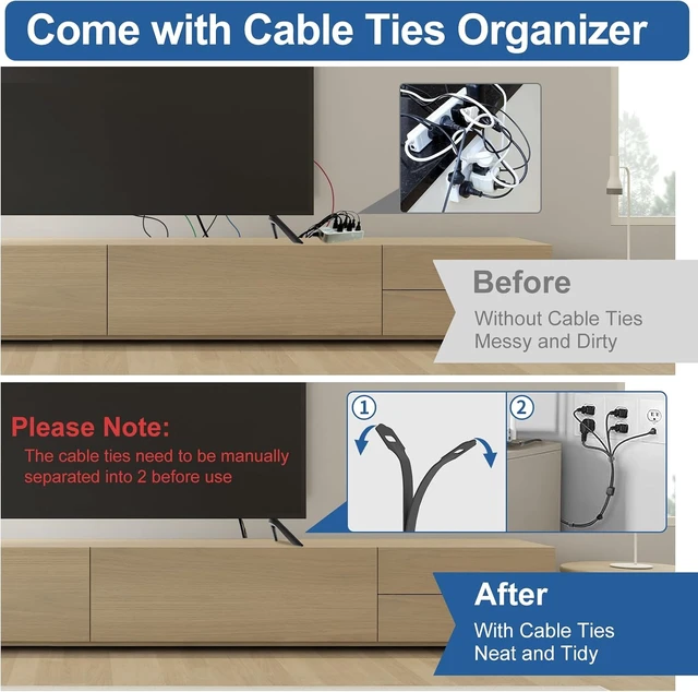 Alt view image 5 of 7 - TV Legs for , Exclusive Only for UA65TU7000K UN65TU7000F UN65TU7000G UN65TU700DF 2020 Model TV Legs Replacement, NOT Universal, Not for Other Models, with Cable Ties, Screwless Install