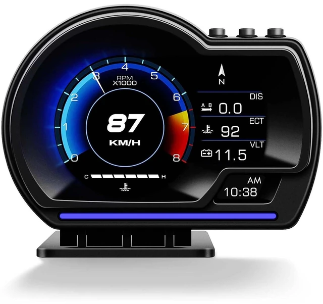 Main image of Head Up Display for Car, OBD2+GPS Dual System, OBD2 Gauge Display, GPS Speedometer, Tachometer, Water Temp, Volt, Overspeed Alarm Fault Diagnosis