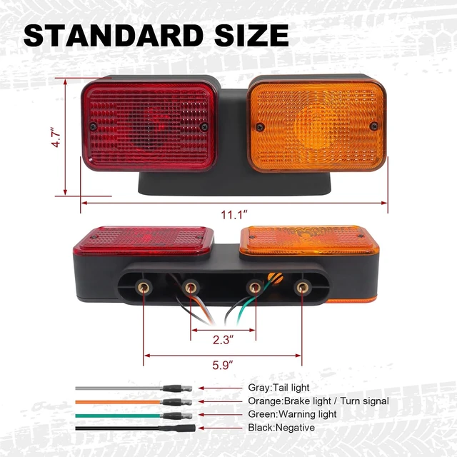 Alt view image 6 of 6 - TLJ001 Left Rear Tail Light for John Deere 1025R Tractor
