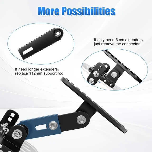 Alt view image 4 of 7 - Gas and Brake Pedal Extenders for Short Drivers - Adjustable Length & Angle, Anti-Slip Metal Construction, Compatible with Cars, Go Karts & Ride-On Toys, Easy Installation & Universal Fit