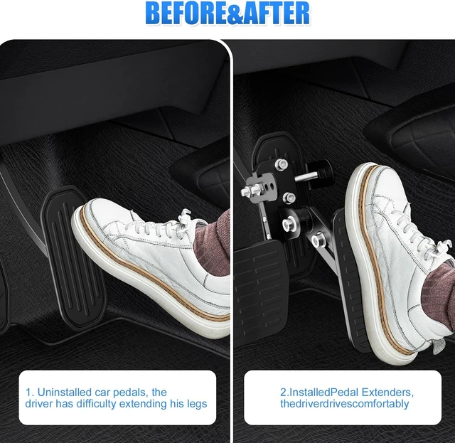 Alt view image 6 of 7 - Gas and Brake Pedal Extenders for Short Drivers - Adjustable Length & Angle, Anti-Slip Metal Construction, Compatible with Cars, Go Karts & Ride-On Toys, Easy Installation & Universal Fit