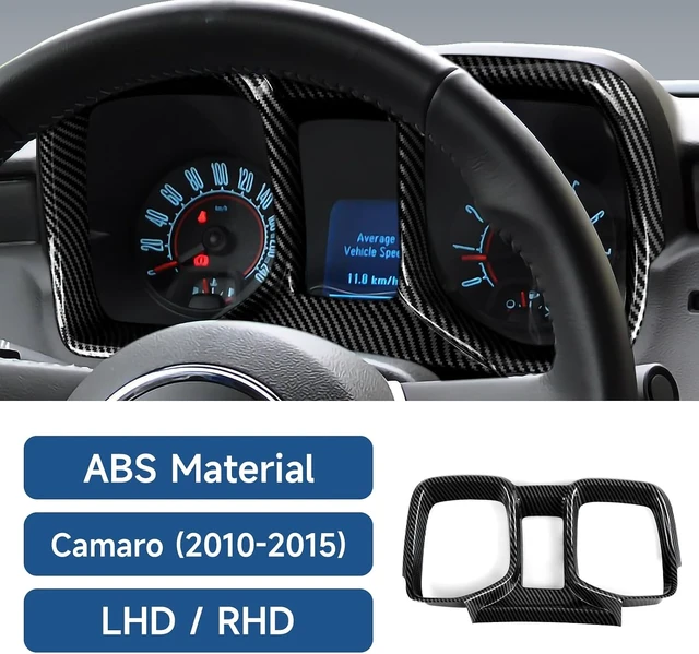 Alt view image 2 of 7 - Car Dashboard Instrument Panel ABS Carbon Fiber Decal Sticker Interior Trim Cover for Chevrolet Camaro ZL1 2010 2011 2012 2013 2014 2015 Accessories