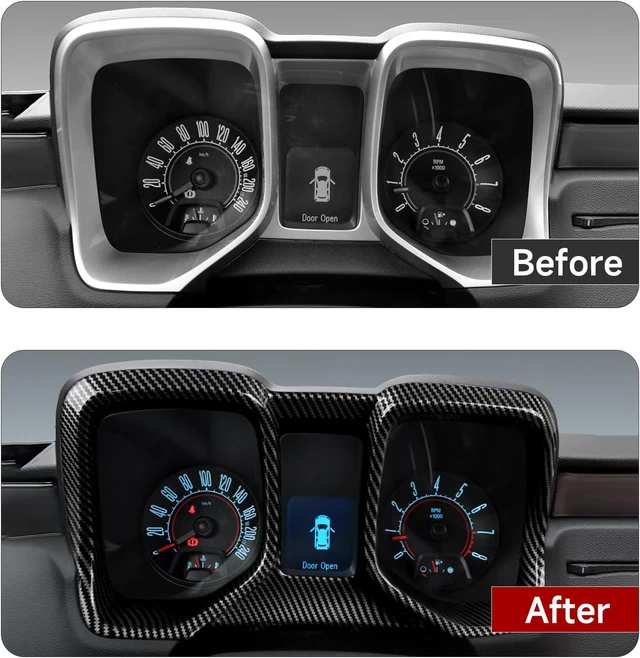 Alt view image 3 of 7 - Car Dashboard Instrument Panel ABS Carbon Fiber Decal Sticker Interior Trim Cover for Chevrolet Camaro ZL1 2010 2011 2012 2013 2014 2015 Accessories