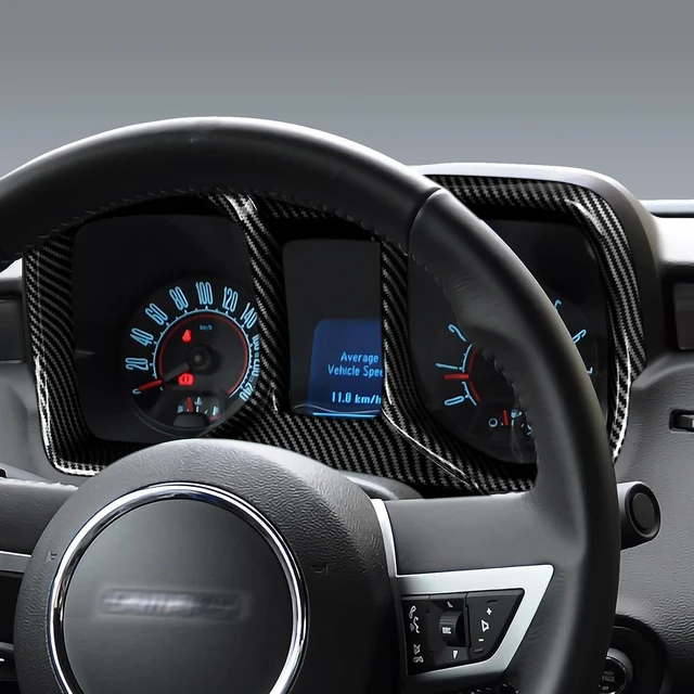Alt view image 5 of 7 - Car Dashboard Instrument Panel ABS Carbon Fiber Decal Sticker Interior Trim Cover for Chevrolet Camaro ZL1 2010 2011 2012 2013 2014 2015 Accessories