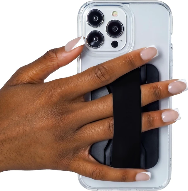 Alt view image 2 of 7 - PRO for MagSafe Phone Grip + Kickstand - Black Silicone