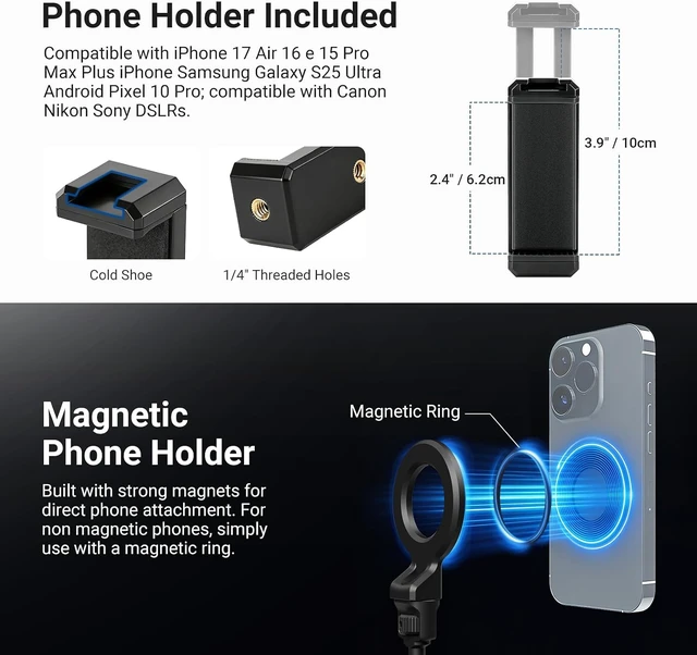 Alt view image 7 of 7 - Basics Magic Arm with Desk Clamp for Phone Webcam Camera Mic, UA062