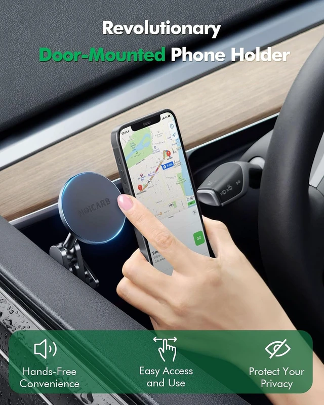 Alt view image 2 of 7 - for Tesla Phone Mount,for Mag-Safe Door-Install Phone Holder, Compatible with Model Y/YL(2026-2019) & Model 3 (2023-2017), Magnetic Car Phone Mount for iPhone 17/16/15/14/13/12, Tesla Accessories