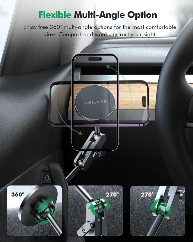 Alt view image 5 of 7 - for Tesla Phone Mount,for Mag-Safe Door-Install Phone Holder, Compatible with Model Y/YL(2026-2019) & Model 3 (2023-2017), Magnetic Car Phone Mount for iPhone 17/16/15/14/13/12, Tesla Accessories