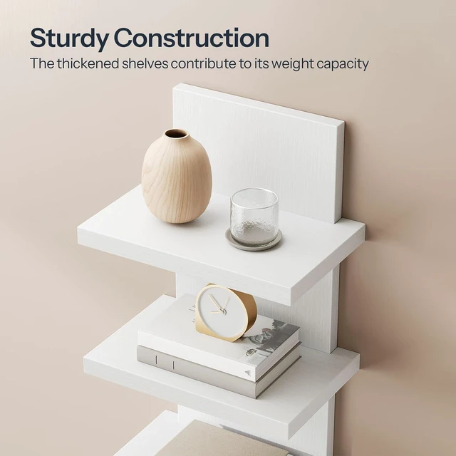 Alt view image 6 of 7 - 5 Tier Wall Shelf Unit for Storage, 2 Pack Floating Shelves for Wall
