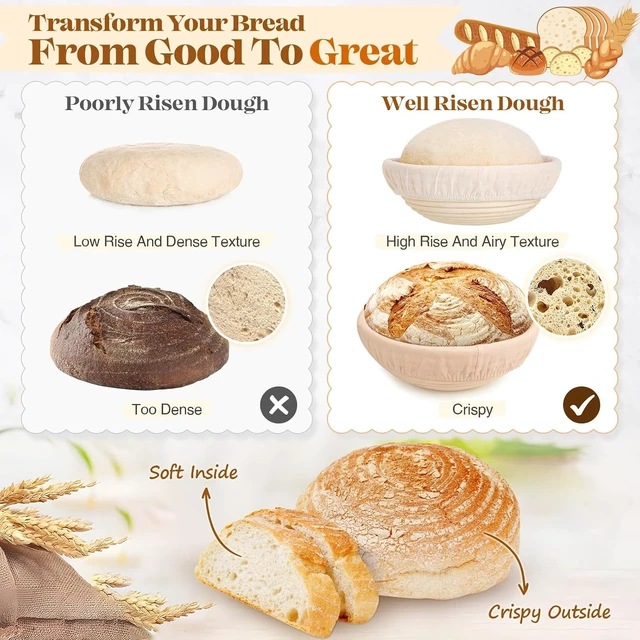Alt view image 6 of 7 - Sourdough Starter Kit Complete Set with Tools, Proofing Baskets, Jars