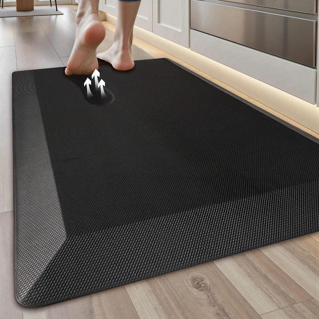 Main image of Extra Thick Anti Fatigue Mat for Kitchen Floor, 20x32, Black