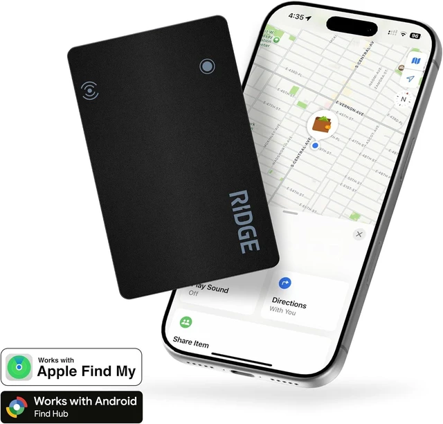 Alt view image 7 of 7 - Ridge Wallet Tracker Card Compatible with Find My, Slim Tracking Card - Wallet Finder, Item Locator for Luggage Tags, Passports, Phone - MFi Certified, IP68 Water Resistance