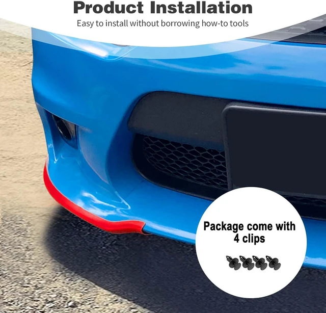 Alt view image 4 of 7 - for Charger Front Bumper Lip Splitter Protector Cover Trim for 2015-2023 Dodge Charger Red Exterior Accessories 2pcs, Not for SXT/Widebody