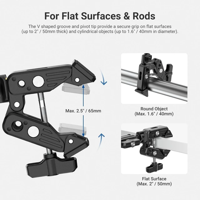 Alt view image 4 of 7 - Basics Magic Arm with Desk Clamp for Phone Webcam Camera Mic, UA062