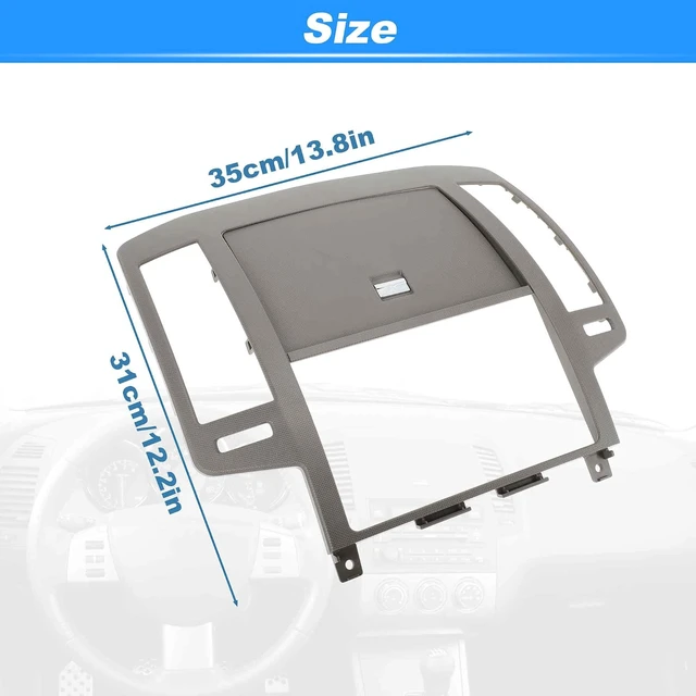 Alt view image 6 of 7 - Center Dash Radio Surround Bezel Storage Cubby Vents Frame for Nissan Altima 2005-2006 3rd Gen Facelift Dashboard Radio Panel Trim Gray No.68270ZB002