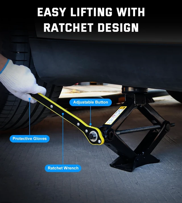 Alt view image 4 of 7 - Car Jack Kit 2.5 Ton Scissor Jack for Tesla Model Y Model 3/S/X