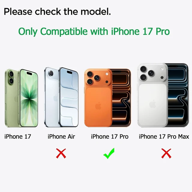 Alt view image 2 of 7 - Battery Case for iPhone 17 Pro, 10000mAh Pack Rechargeable Charger Case Support Carplay with Wireless Charging Compatible for iPhone 17 Pro (6.3 inch) External Battery Charging Cover (Orange)