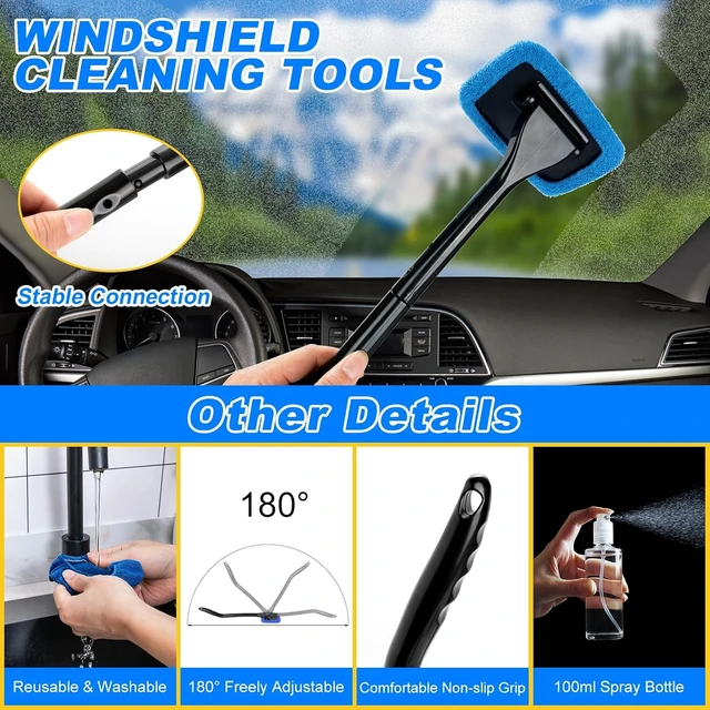 Alt view image 7 of 7 - Car Wash Detailing Kit Cleaning Set with Foam Gun Sprayer, Long-Handle Brush, Large Wash Mitt, Towels, Complete Interior & Exterior Car Washing Supply Set (Blue)