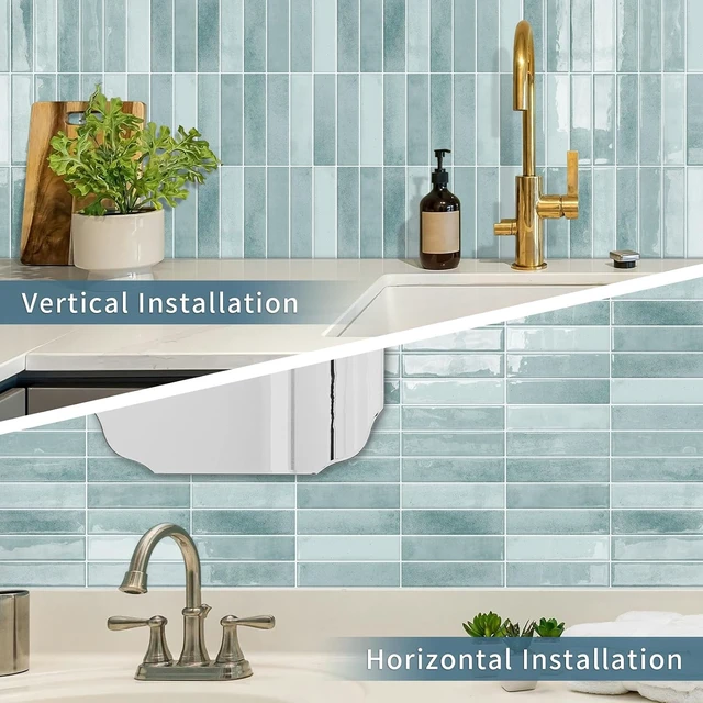 Alt view image 3 of 7 - 10 Sheets Upgraded Thicker Design Subway Tile Peel and Stick Backsplash