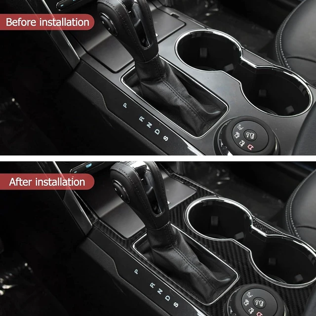 Alt view image 3 of 6 - Gear Shift Water Cup Holder Panel for Ford Explorer 2013-2018