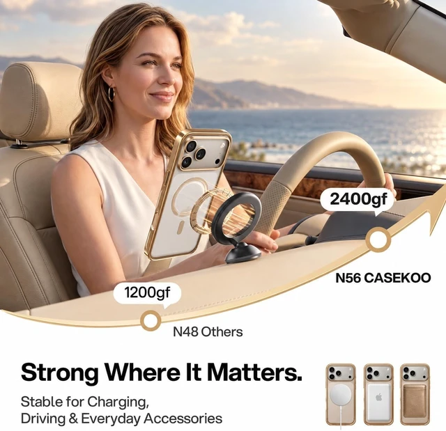 Alt view image 3 of 7 - Linkoo Magnetic Case for iPhone 18 Pro Max & 17 Pro Max, Rose Gold