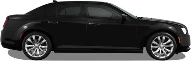 Alt view image 3 of 5 - Chrome Delete Blackout Vinyl Overlay for 2011-2021 Chrysler 300 Window Trim (Gloss Black)