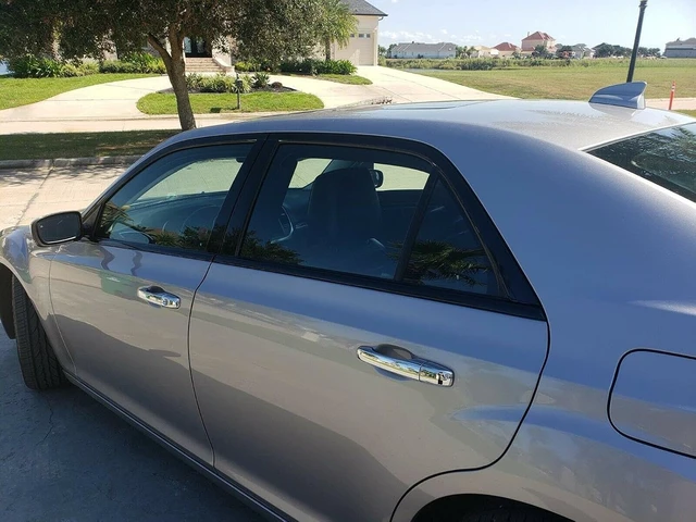 Alt view image 4 of 5 - Chrome Delete Blackout Vinyl Overlay for 2011-2021 Chrysler 300 Window Trim (Gloss Black)