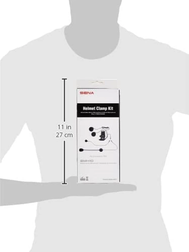 Alt view image 2 of 2 - SMH-A0302 Helmet Clamp Kit with Boom and Wired Microphones for SMH10 Bluetooth Headset, Black
