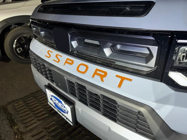Alt view image 2 of 2 - Limitless-Parts Front Bumper Letters Compatible with 2026 Honda Passport 1/16" ABS Plastic with Adhesive- Orange