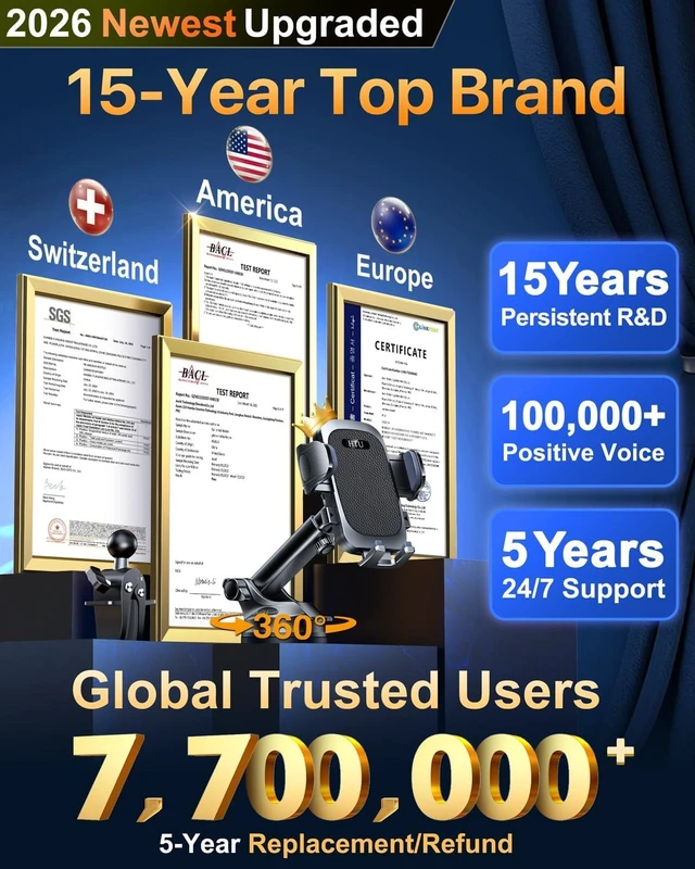 Alt view image 2 of 7 - 2026 Ultimate BestTrue Military-Grade & Safety Cert Car Phone Holder