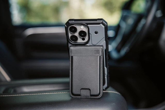 Alt view image 3 of 7 - UAG Metropolis Slim Wallet, MagSafe Compatible, PU Vegan Leather Black