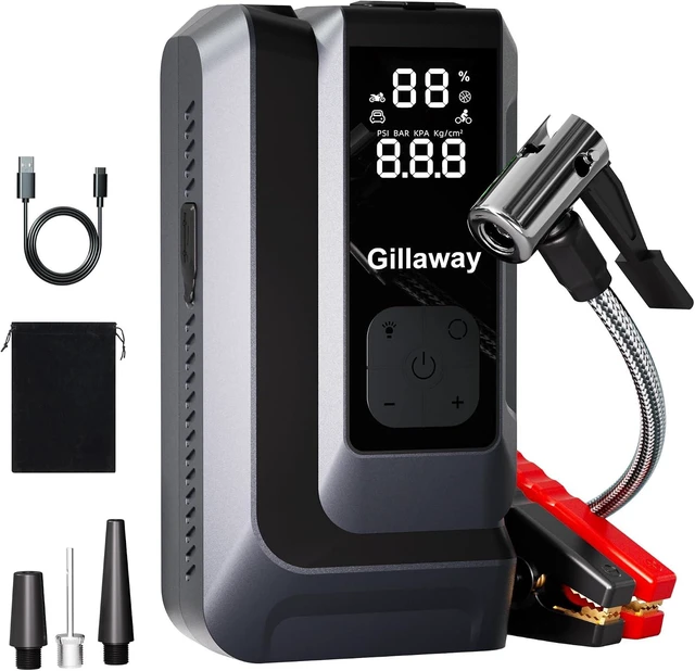 Main image of Jump Starter 6000A Car Jumper Starter Portable with 150PSI Tire Inflator, Battery Jumper Starter Portable, Air Compressor, Flashlight