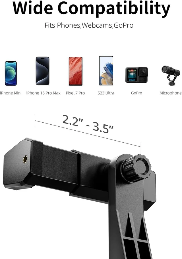 Alt view image 7 of 7 - 12 Overhead Ring Light for Desk with Phone Mount, LED Selfie Light with Adjustable Arm & Clamp, Dimmable Lighting for Video Recording, Zoom, Live Streaming, TikTok, YouTube