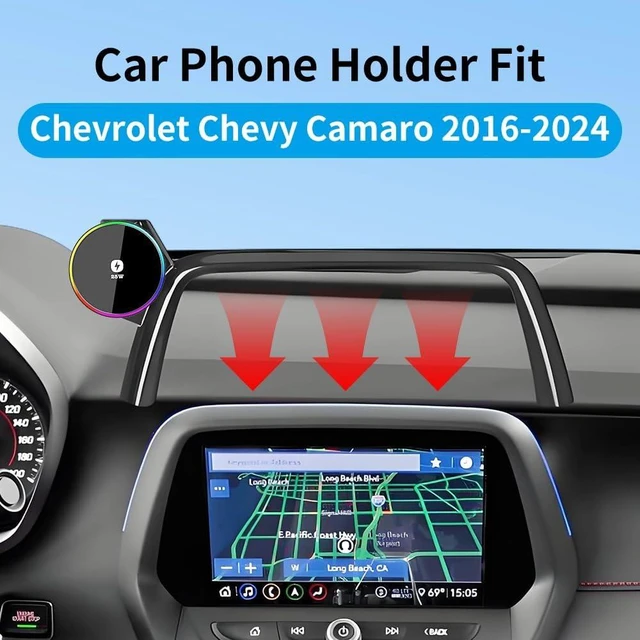 Alt view image 2 of 7 - Qi2.2 Max 25W Fast Wireless Car Charger Phone Holder for Chevrolet Chevy Camaro 2016 2017 2018 2019 2020 2021 2022 2023 2024 Auto Accessories Magnetic Cell Phones Mount Compatible with MagSafe