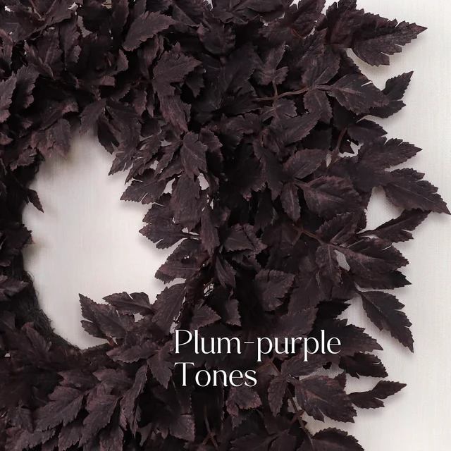 Alt view image 3 of 6 - Fall Decor - Fall Wreaths for Front Door - 24 Inch Halloween Plum Wreath