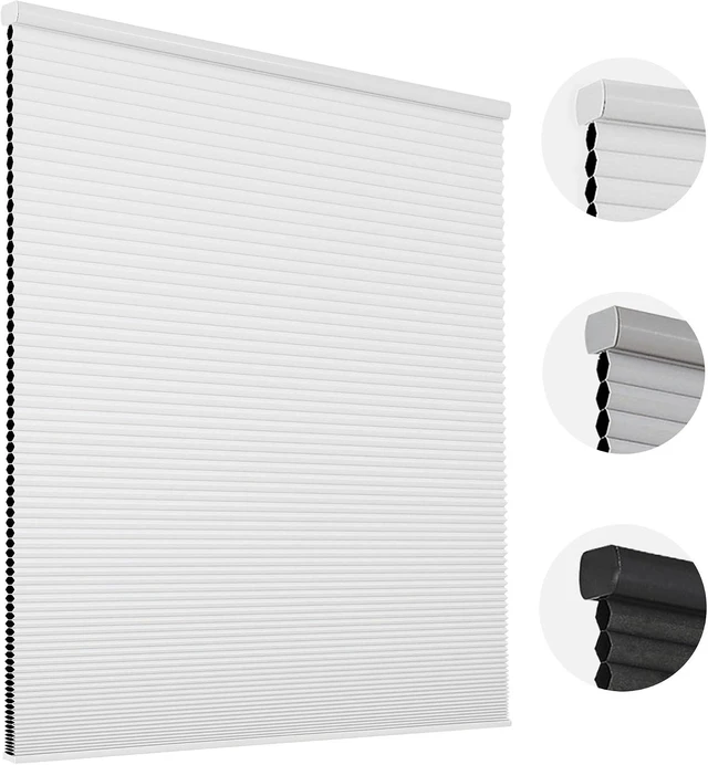 Main image of Cordless Blackout Cellular Shades, 35" W x 64" H, White