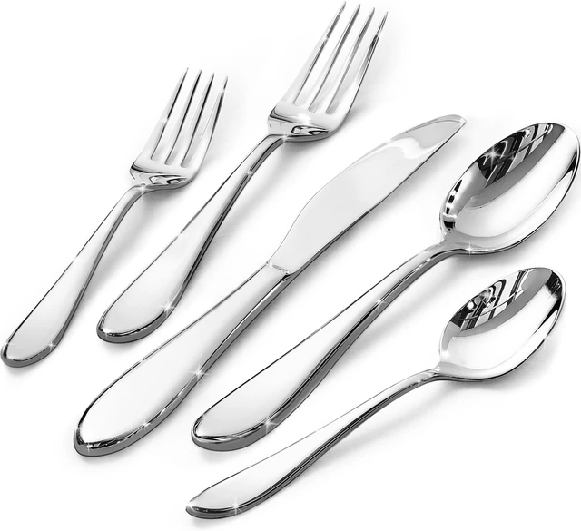 Main image of 40-Piece Silverware Set for 8,18/10 Stainless Steel