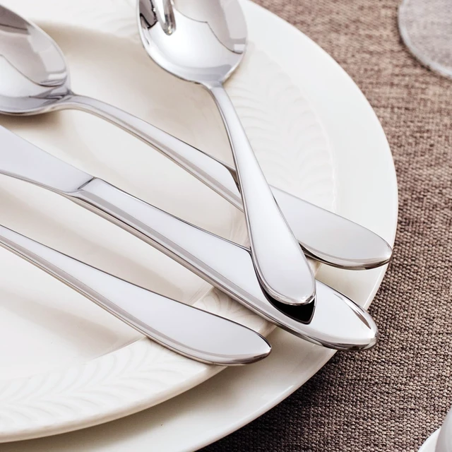 Alt view image 5 of 7 - 40-Piece Silverware Set for 8,18/10 Stainless Steel