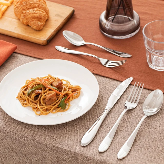 Alt view image 7 of 7 - 40-Piece Silverware Set for 8,18/10 Stainless Steel
