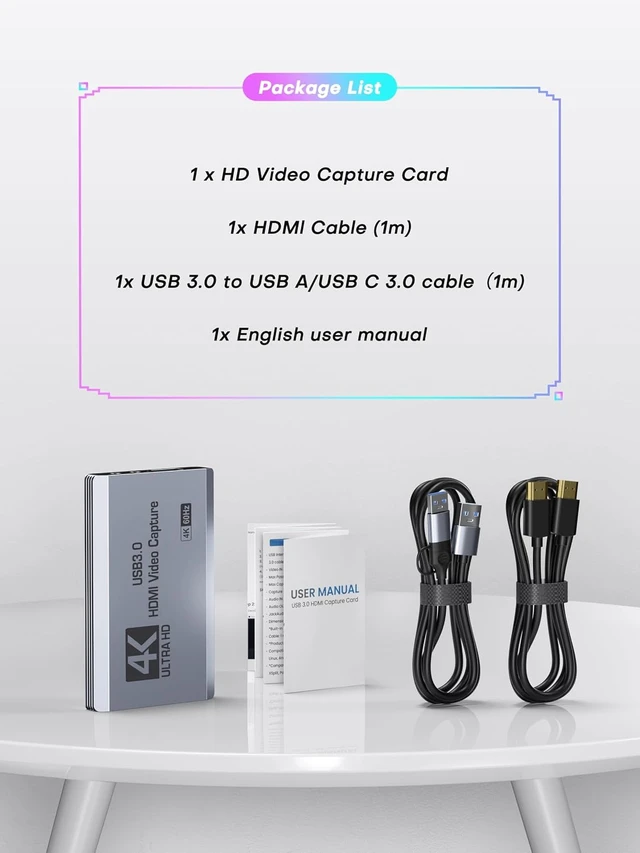 Alt view image 6 of 7 - USB 3.0 HDMI Capture Card, 4K60FPS Capture with Pass-Through