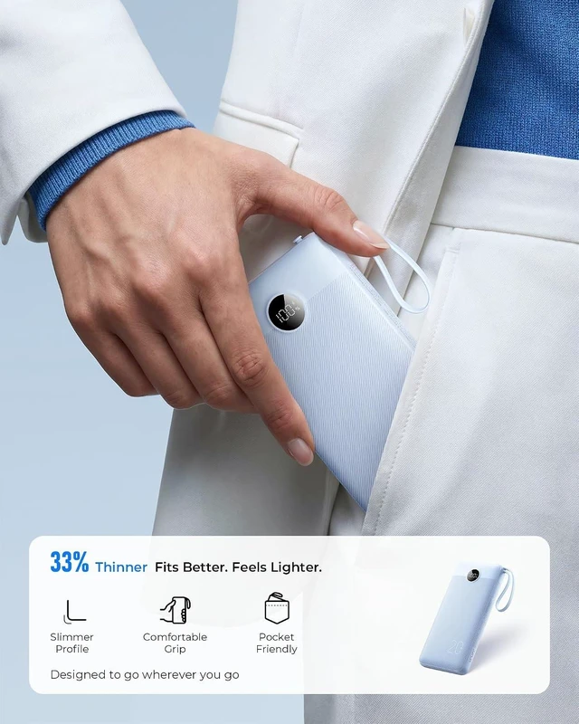 Alt view image 5 of 7 - Portable Charger 4-Built-in-Cable 20000mAh Power Bank Fast Charging