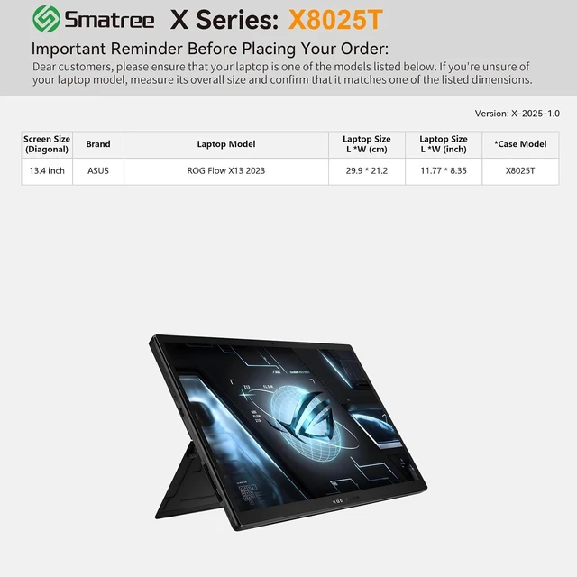 Alt view image 2 of 7 - Hard EVA Protective Case for 13.4 inch ROG Flow X13 2023